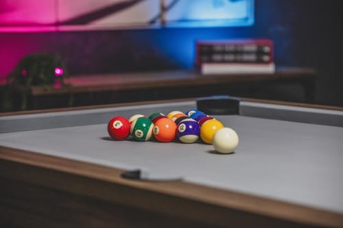 Mizerak Regulation Pool Ball Set – 2.25″ Billiard Balls – High-Gloss Finish, Inlaid Numbers, Chip & Crack Resistant Cue Ball Set