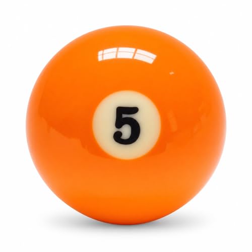 KONLLEN Single Replacement Pool Ball – 2-1/4" Regulation Size & Weight Billiard Ball Made of Phenolic Resin (Choose 1–15 or Cue Ball) - color: #5