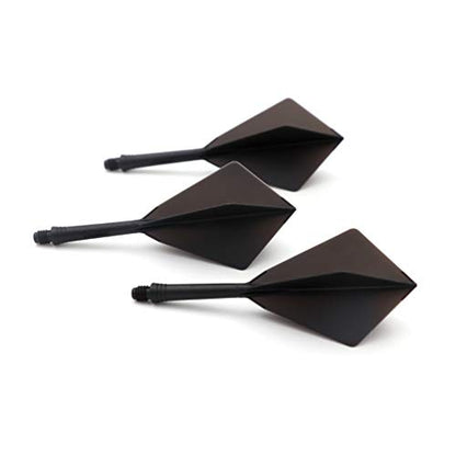 CUESOUL ROST Integrated Dart Shaft and Flights Medium,Diamond Shape,Set of 3 - color: Black