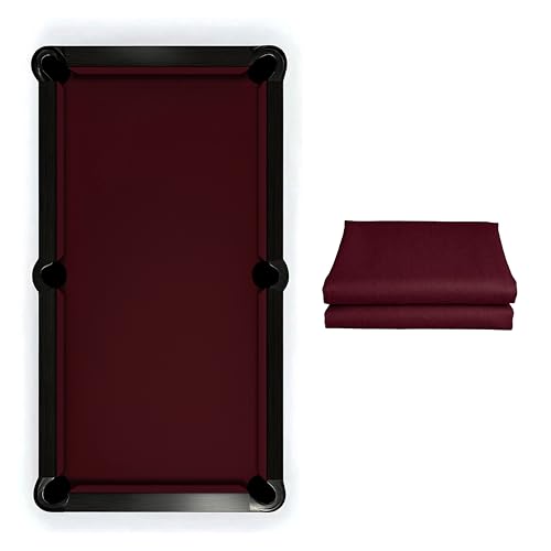 Empire USA - Billiard Worsted Speed Cloth（Felt） 7/8/9 FT - color: Burgundy, size: 7ft