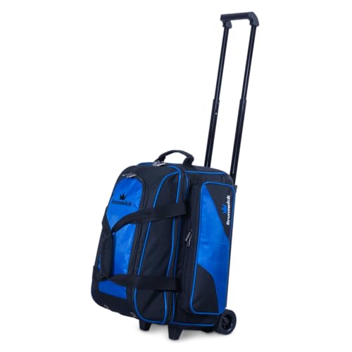Brunswick Zone Double Roller Bowling Bag - color: Blue