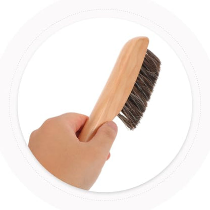 Pool Table Brush Soft Horsehair Billiard Table Cleaning Brush with Handle for Felt Surface Pool for Home Bar Game Rooms Billiards Accessories