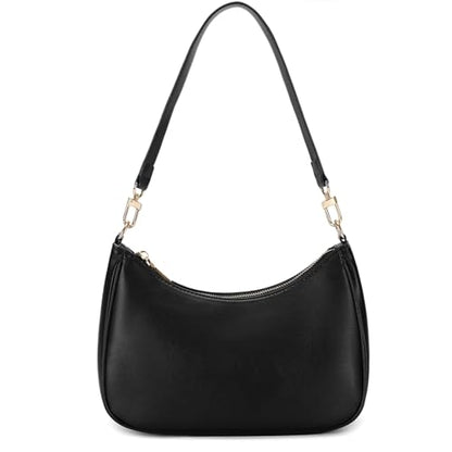 CYHTWSDJ Shoulder Bags for Women, Cute Hobo Tote Handbag Mini Clutch Purse with Zipper Closure - color: Black-g