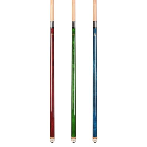 ASKA Set of Wrapless 2-Piece Billiard Pool Cue Sticks L3, 58" Hard Rock Canadian Maple, 13mm Hard Leather Tip, Mixed Weights and Colors - style: Set of 3 Sticks