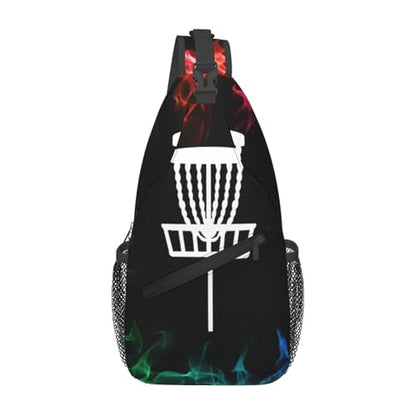 Disc golf basket Chest Bag Lightweight One Strap Backpack Multipurpose Travel Hiking For Men Women
