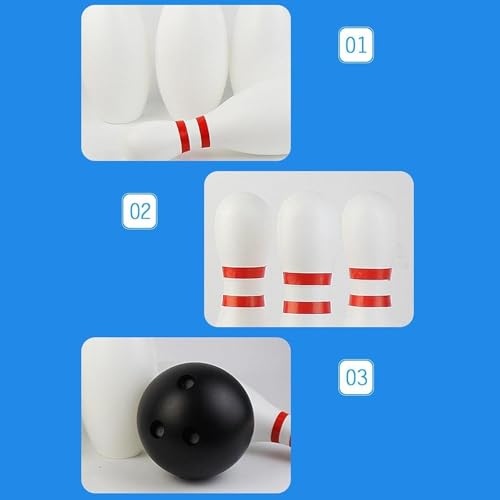 12 Pieces Kids Bowling Game Children Toy Bowling Pin Ball Indoor Outdoor Sports Friendly Material Suitable for Family Sports Games Party, 30cm