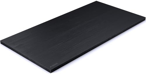 Universal Solid One-Piece Wood Table Top, 55"x28"x1" Workbench Top - Rectangular Particle Board for Standing Desk, Home Office Desk Countertop DlY, Washer Dryer, Coffee, Bar Tabletop - color: Black Oak, size: 55*28 Inch
