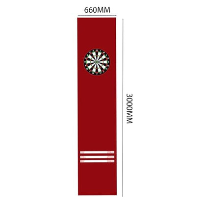 Dart Carpet Dart Mat, Heavy Duty with Throwing Distance Line Flooring Protector Kids Adults(Red) - color: Red