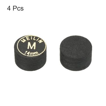 PATIKIL Pool Cue Tips Multiple Layer Pool Billiard Cue Tips Laminated Glue-on Snooker Stick Tip Billiard Accessories - size: 14mm, style: Medium