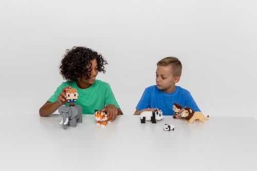 Pix Brix - Pixel Art Kit - Bengal Tiger, 450 Pieces - Patented Slide + Stack Pixel Puzzle Building Bricks, Build & Collect Animals - Stem Toys, Ages 6 Plus - style: Bengal Tiger