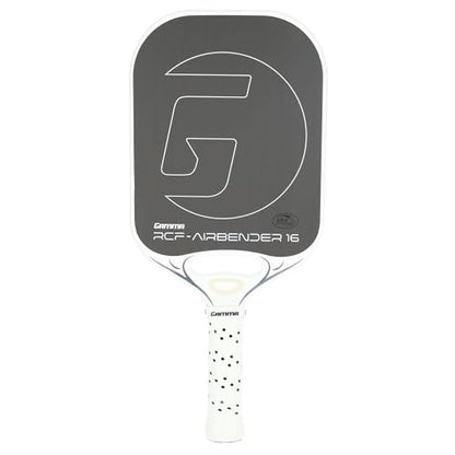 GAMMA RCF Airbender Pickleball Paddle, Raw Carbon Fiber, Customizable Handle Weight System & Aerodynamic Open Throat w/Shock Absorbing Gel Insert, 22mm & 16mm - style: 16MM - Paddle Only