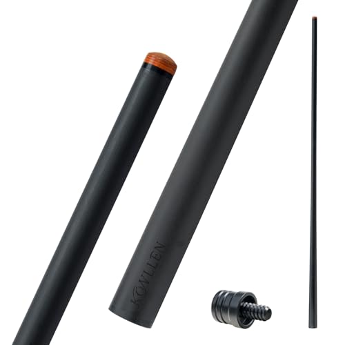 KONLLEN Carbon Fiber Pool Cue Shaft for 3/8x8 & Uniloc Joints | Low Deflection Shaft for Ultra-Smooth Control (10.5/11.5/12.5mm Tip) - color: Radial Shaft-12.5mm