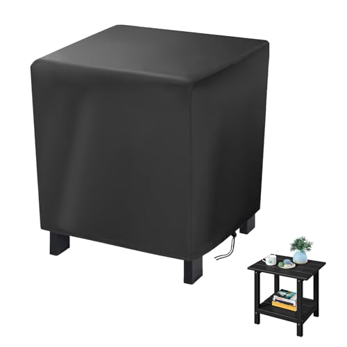 Outdoor Small Side Table Cover, 19 Inch Patio Small Side Table Cover for Outside,Waterproof Patio Furniture Covers, Heavy Duty Outdoor Furniture Covers- 19 x 15 X 18 Inch - size: 19" L x 15" W x 18" H