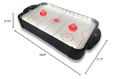 Mini Air Hockey Game with LED Lights - The Ultimate Fun for Kids and Adults - Mad Monkey
