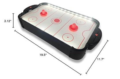 Mini Air Hockey Game with LED Lights - The Ultimate Fun for Kids and Adults - Mad Monkey