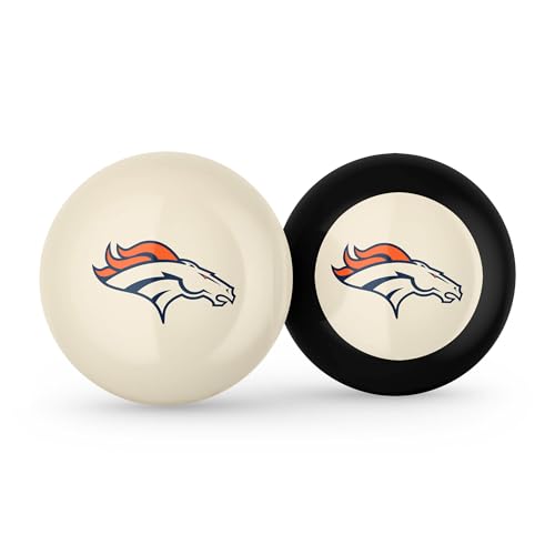 Imperial NFL Logo Cue Ball & 8 Ball Combo Set - color: Denver Broncos, White