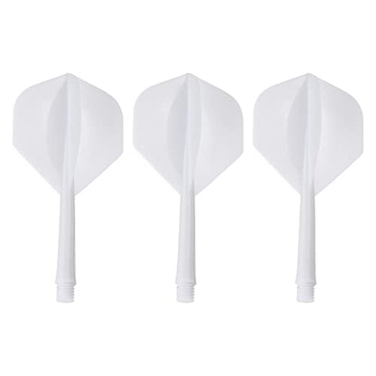 PATIKIL Integrated Dart Shaft & Flights, Pack Lightweight Plastic Dart Flight Set - color: White