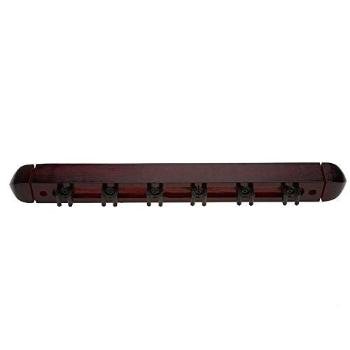Keenso Billiard Pool Cue Rack, Wooden Wall Mounted Rack Stick Holder Billiard Pool Cue Wall Rack