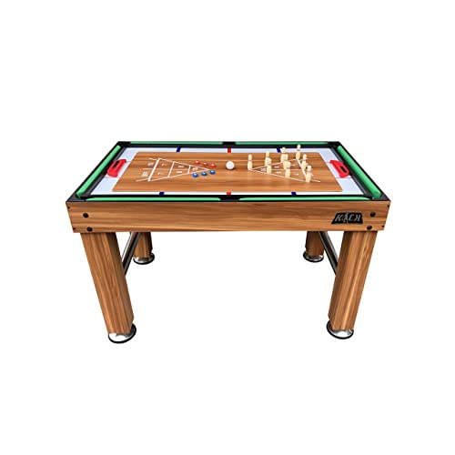 KICK Pentacle 55" 5-in-1 Multi Game Table – Foosball, Billiards/Pool, Push Hockey, Shuffleboard & Bowling - color: Brown