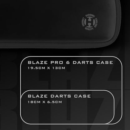 Harrows Darts Blaze Darts Wallet | Darts Case Holds 3 Assembled Darts and Accessories | Protective EVA Material | Professional Darts Accessories - color: BLACK