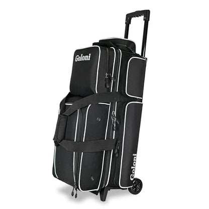 Goloni 3 Ball Bowling Bags with Wheels - Rolling Bowling Bag for 3 Balls & Accessories - Retractable Handle Extends to 38 - color: White