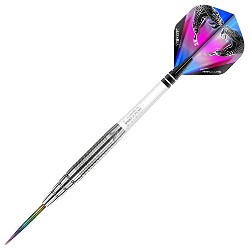 RED DRAGON Peter Wright Snakebite 1 Professional Darts Set - 85% Tungsten Darts with Flights & Shafts - Available in Soft Tip 16g Barrel/18g Full Weight and Steel Tip 22g - 24g - size: 23g