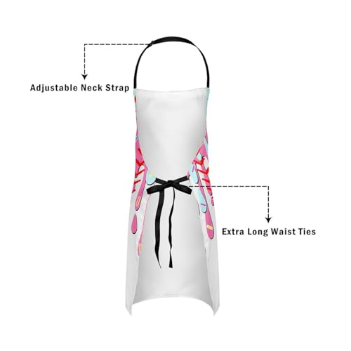 Castle Fairy Ice Cream Drip Baseball Kids Kitchen Apron - color: Pink Blue