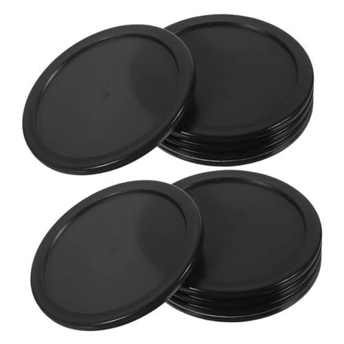 Desktop Ice Hockey Pucks Plastic Black Table Hockey Pucks Small Hockey Accessories Indoor Hockey - color: Black