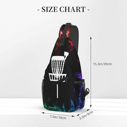 Disc golf basket Chest Bag Lightweight One Strap Backpack Multipurpose Travel Hiking For Men Women