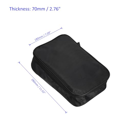 M METERXITY Ping Pong Paddle Cover - Table Tennis Racket Case Bag Containers Apply to Storage Organize (11 x 7 -Inch, Black)