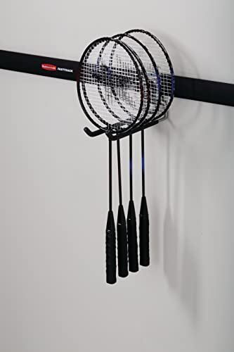 Rubbermaid FastTrack Rail Garage Organization Multi-Purpose Hook 50 lbs Capacity Satin Nickel Wall Mounted Storage System Direct Mount into FastTrack Garage Rail for Home/Garage Organization - style: Multi-Purpose Hook