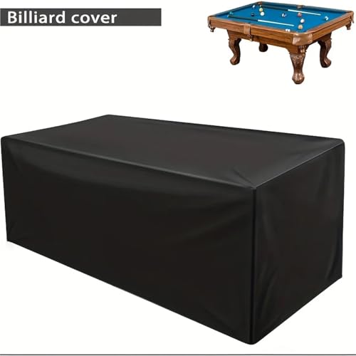1pc Anti-Tearing Dustproof Waterproof Billiard Table Cover, Pool (Black)(225x116x82cm) - size: 225x116x82cm