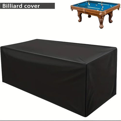 Pool Table Cover 1pc Anti-Tearing Dustproof Waterproof Billiard Table Cover, Pool (Black)(260x135x82cm) - size: 260x135x82cm
