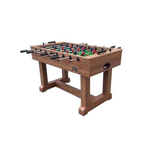 KICK Brigade 55" Foosball Table – Professional Full-Size Indoor Game Table - color: Brown
