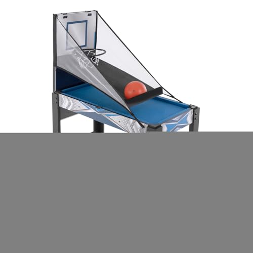 5-in-1 Multi Game Table for Family, Combo Game Table with Pool, Hockey, Ping Pong, Basketball, Adjustable Legs, Compact Size for Home, Game Room, Outdoor, Ideal Gift for Kids and Adults