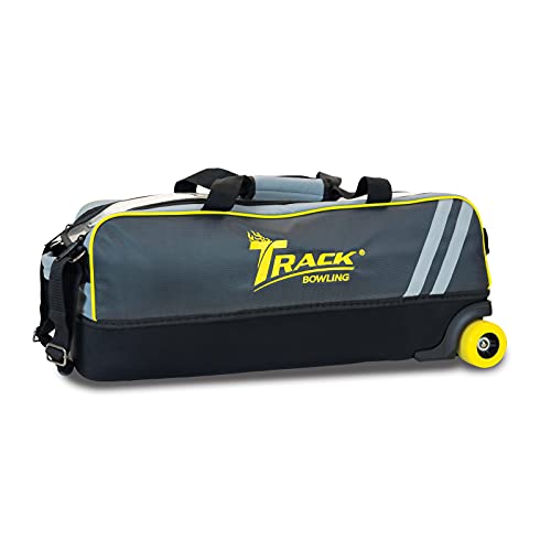 Track Select Slim Triple Tote Bowling Bag - Grey/Yellow