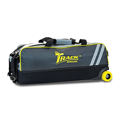 Track Select Slim Triple Tote Bowling Bag - Grey/Yellow
