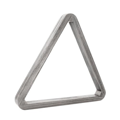GSE Games & Sports Expert Deluxe Heavy Duty Solid Wood Billiard 8-Ball Triangle / 9-Ball Diamond Pool Ball Racks for 2-1/4" Pool Balls, Billiards Accessories - color: Brushed Grey, style: 8-Ball Triangle Rack