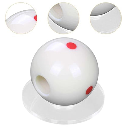kowaku Snooker Training Ball Que Ball Sturdy with Dots, Hole Multifunctional Billiards Training Aid Billiard Stroke Exerciser
