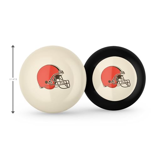 Imperial NFL Logo Cue Ball & 8 Ball Combo Set - color: Cleveland Browns, White