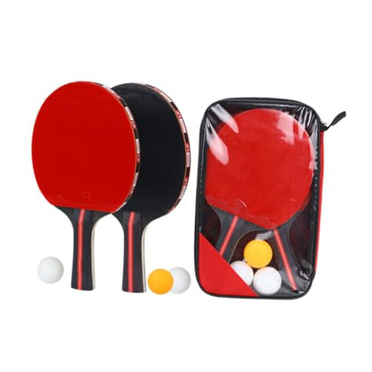 Beginner Table Tennis Racket Set Sport Pong Paddles Balls Horizontal Suit for Ages