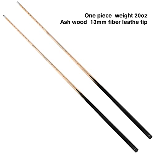 HMQQ 58" One Piece Pool Cue Stick with 13MM Leather Tip, Weight 20OZ Billiards Cue Stick, Pool Stick Set of 4/ Set of 6/ Set of 8 (Black&Natural Wood Color) - style: BLACK SET OF 8