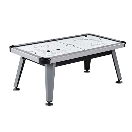 Hall of Games Air Hockey Table, Indoor Arcade Gaming Sets with Electronic Score Systems, Perfect for Family Game Rooms - style: 7 Ft. - Arctic Rush
