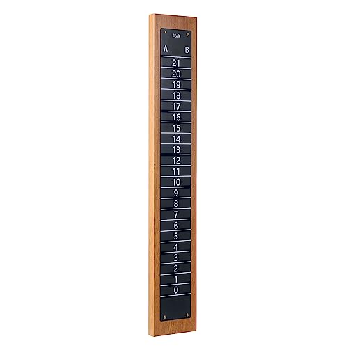 Steel Scoreboard Nailed on a Beech Board with Magnetic Score Keepers for Cornhole and Other Games (17" H x 2.75" W)