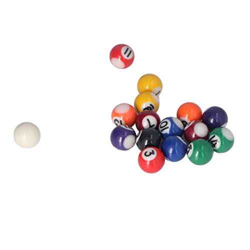 25mm Mini Pool Ball Set - 16 Pcs Billiard Balls, Resin Table Balls Accessories