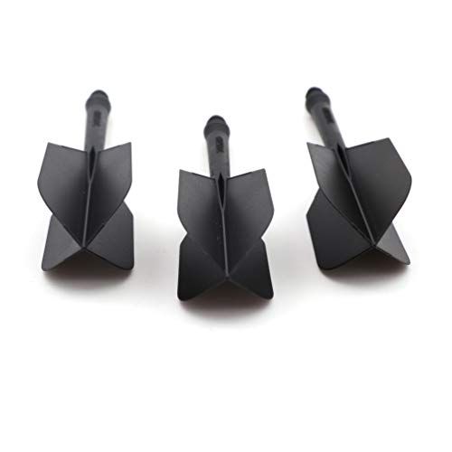 CUESOUL ROST Integrated Dart Shaft and Flights Medium,Slim Shape,Set of 3 - color: Black