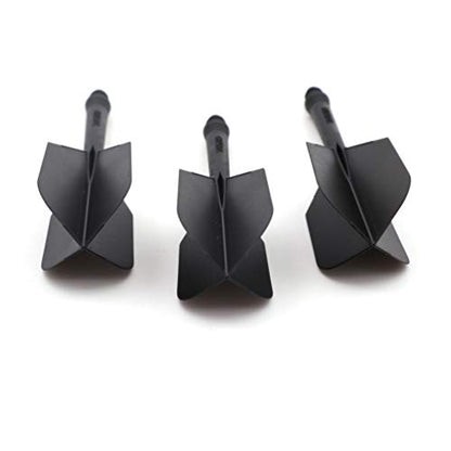 CUESOUL ROST Integrated Dart Shaft and Flights Medium,Slim Shape,Set of 3 - color: Black