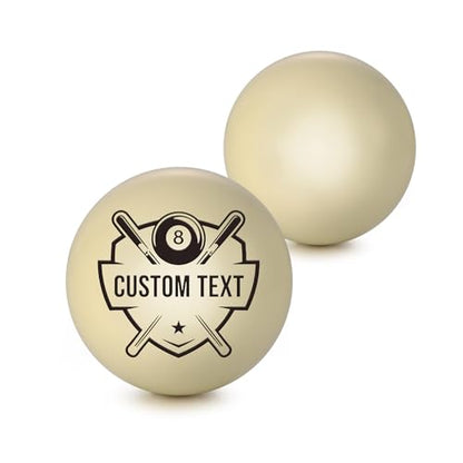 Personalized Cue Ball, Billiards Cue Ball – Customized Pool Ball,Custom Pool Table Accessory,Gift for Dad Husband Billiards Player, Father's Day Wedding Birthday - color: Customize One Side
