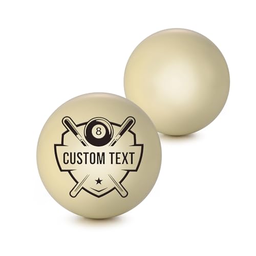 Personalized Cue Ball, Billiards Cue Ball – Customized Pool Ball,Custom Pool Table Accessory,Gift for Dad Husband Billiards Player, Father's Day Wedding Birthday - color: Customize One Side