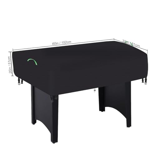 Air Hockey Table Cover - Durable 600D Waterproof Oxford Fabric, Universal Fit for 60-Inch Arcade Hockey and Game Tables, with Reflective Handle (60x32x20 inches, Black)